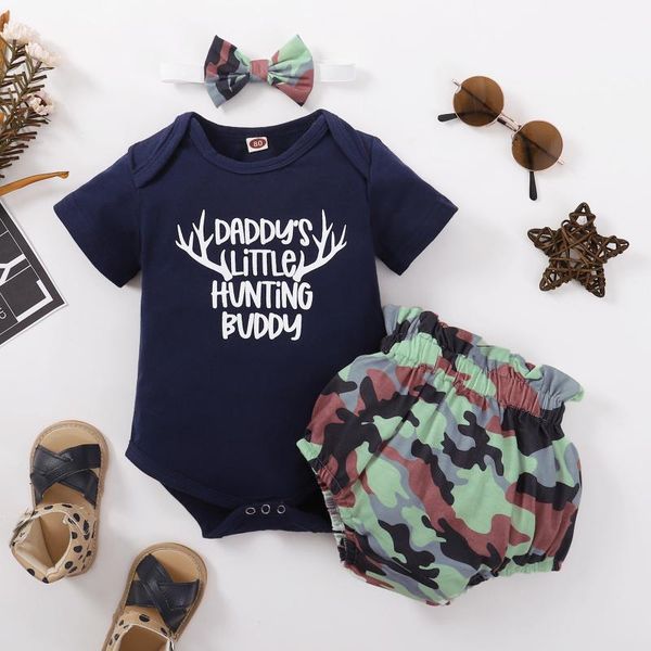 clothing sets children's boys and girls suit letter short-sleeved t-shirt briefs bread crumbs headband camouflage print three-piece, White
clothing sets children's boys and girls suit letter short-sleeved t-shirt briefs bread crumbs headband camouflage print three-piece, White