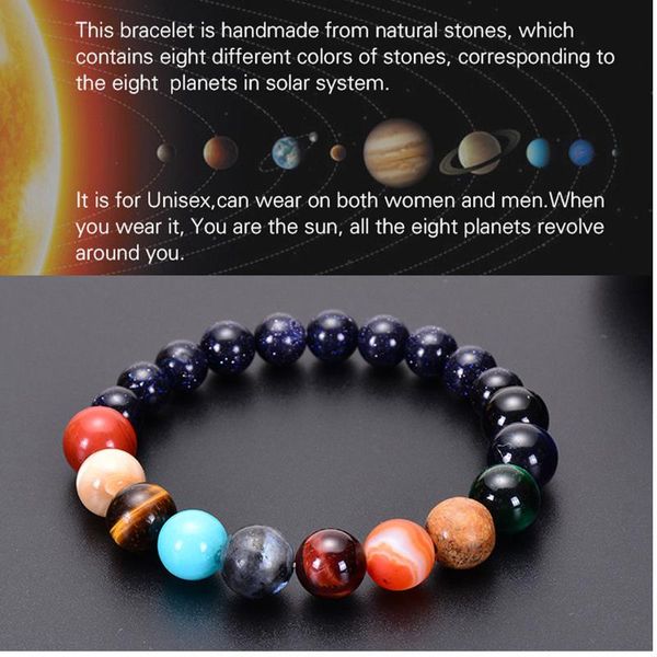 charm bracelets lovers eight planets natural stone bracelet universe yoga chakra galaxy solar system beads for men women jewelry, Golden;silver
charm bracelets lovers eight planets natural stone bracelet universe yoga chakra galaxy solar system beads for men women jewelry, Golden;silver