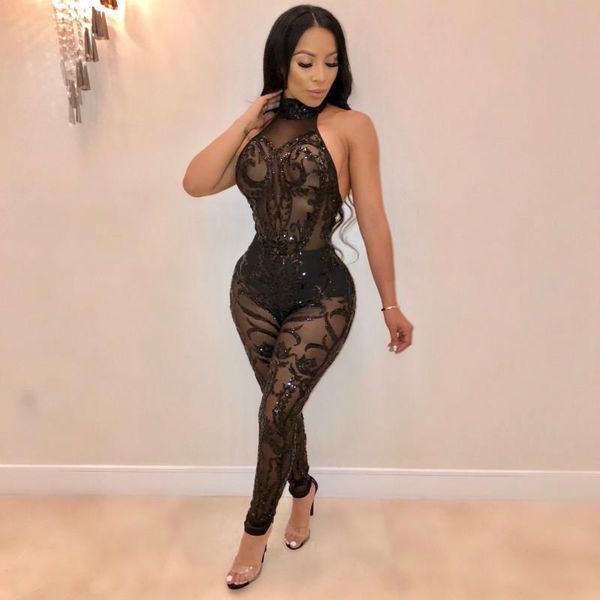 women's jumpsuits & rompers sequin embroidery mesh transparent backless sleeveless bodysuit women womens jumpsuit macacao feminino body, Black;white
women's jumpsuits & rompers sequin embroidery mesh transparent backless sleeveless bodysuit women womens jumpsuit macacao feminino body, Black;white