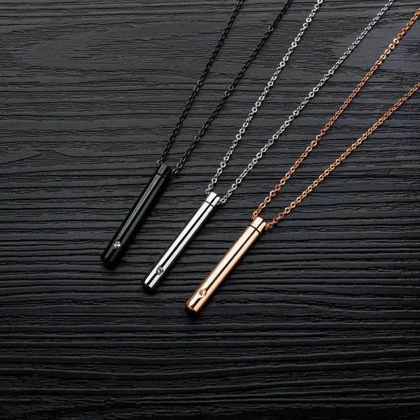 pendant necklaces fashion stainless steel necklace women men cylindrical memorial pet ashes box perfume bottle jewelry gift chain, Silver
pendant necklaces fashion stainless steel necklace women men cylindrical memorial pet ashes box perfume bottle jewelry gift chain, Silver