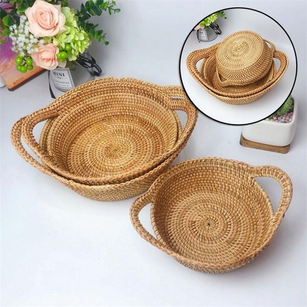 storage baskets rattan round basket with handles vintage style organizer for fruits vegetables bread vc
storage baskets rattan round basket with handles vintage style organizer for fruits vegetables bread vc