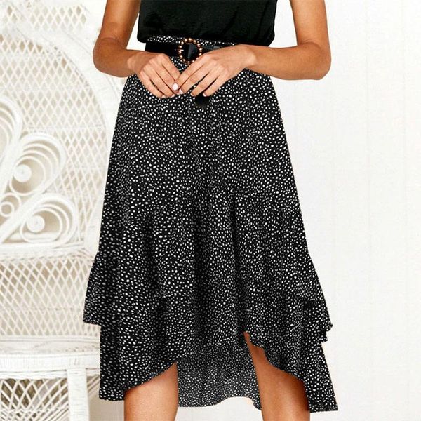 skirts 2021 summer women boho chiffon patchwork high waist female skirt polka dot a-line ruffles midi beach for, Black
skirts 2021 summer women boho chiffon patchwork high waist female skirt polka dot a-line ruffles midi beach for, Black