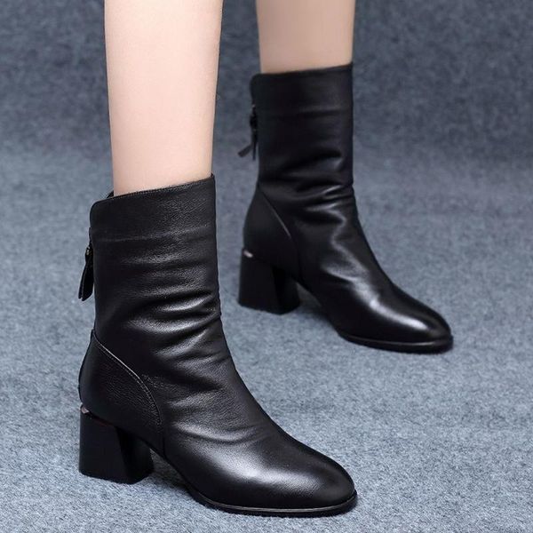 boots fashion women boot back zip pu leather shoes ankle bare square root heels booties causal med heel botas mujer plush, Black
boots fashion women boot back zip pu leather shoes ankle bare square root heels booties causal med heel botas mujer plush, Black
