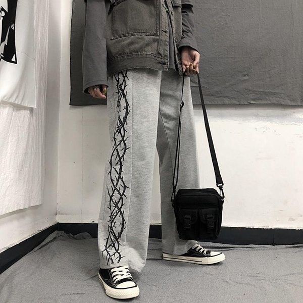 men's pants loose casual sports wide leg quarter korean retro printed straight for boys and girls, Black
men's pants loose casual sports wide leg quarter korean retro printed straight for boys and girls, Black