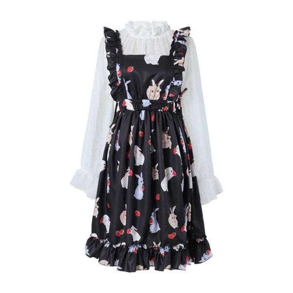 women's tracksuits women sets flare sleeve turtlenecktransparent blouse and cartoon print sleeveless suspender japan kawaii cute haraju, Gray
women's tracksuits women sets flare sleeve turtlenecktransparent blouse and cartoon print sleeveless suspender japan kawaii cute haraju, Gray