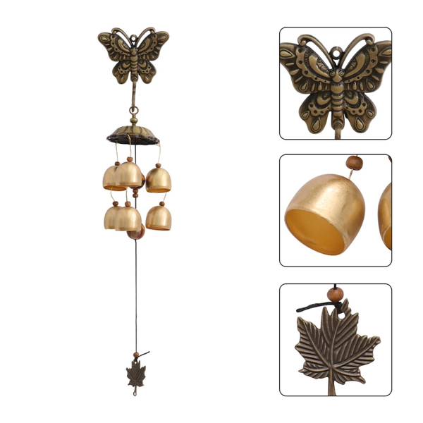 decorative objects & figurines 1pc creative windbell butterflies shape wind chime home hanging pendant (golden)
decorative objects & figurines 1pc creative windbell butterflies shape wind chime home hanging pendant (golden)