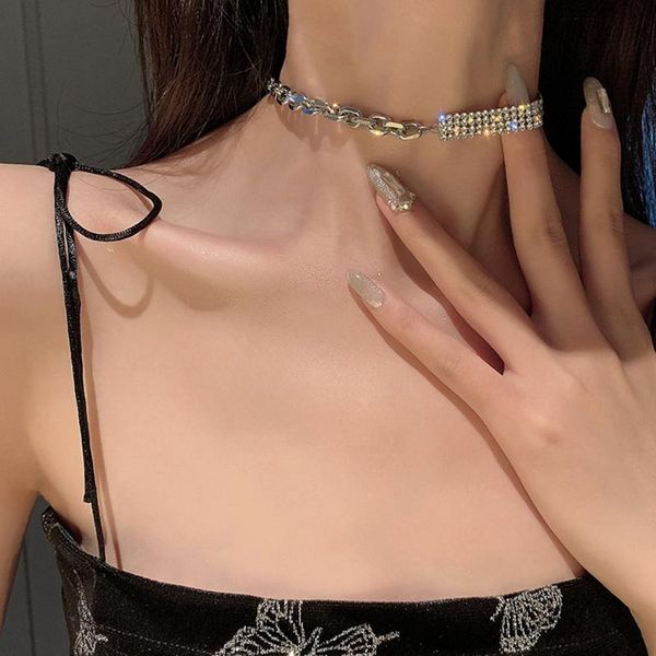 chokers 1pc punk asymmetric crystal choker necklace for women zircon link chain minimalist necklaces collar party jewelry, Golden;silver
chokers 1pc punk asymmetric crystal choker necklace for women zircon link chain minimalist necklaces collar party jewelry, Golden;silver