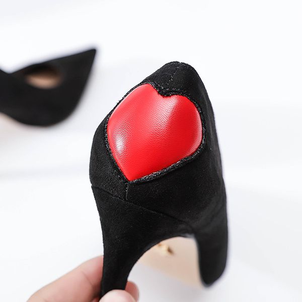autumn fashion womens shoes pointed-toe super high heel fashion heart suede shallow mouth womens shoes all-matching, Black
autumn fashion womens shoes pointed-toe super high heel fashion heart suede shallow mouth womens shoes all-matching, Black