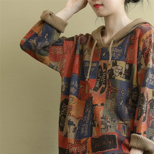 2021 autumn hooded sweatshirt long sleeve patchwork printed knit pullover women hoodies casual female clothes, Black
2021 autumn hooded sweatshirt long sleeve patchwork printed knit pullover women hoodies casual female clothes, Black