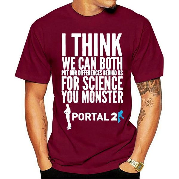 men's t-shirts t shirt portal 2 science quote, White;black