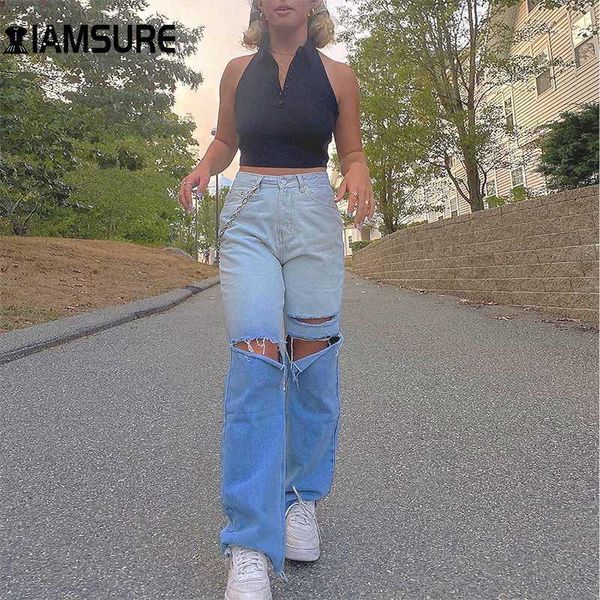 women's pants & capris iamsure gradient ripped straight jeans harajuku high waist y2k female streetwear fashion vintage denim trousers, Black;white
women's pants & capris iamsure gradient ripped straight jeans harajuku high waist y2k female streetwear fashion vintage denim trousers, Black;white