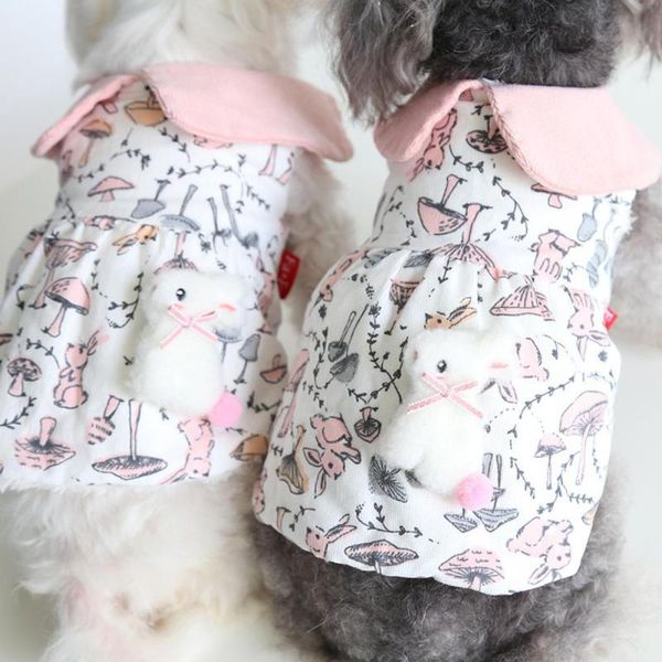 dog apparel cute puppy outfit pink costume doll collar unique keep warmth coat 
dog apparel cute puppy outfit pink costume doll collar unique keep warmth coat