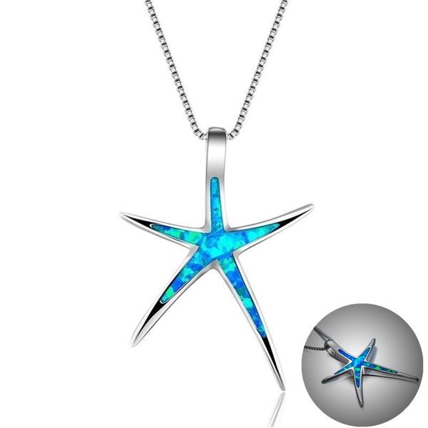 pendant necklaces statement blue opal enamel starfish necklace chain collar ocean animal jewelry for women girl accessories, Silver
pendant necklaces statement blue opal enamel starfish necklace chain collar ocean animal jewelry for women girl accessories, Silver