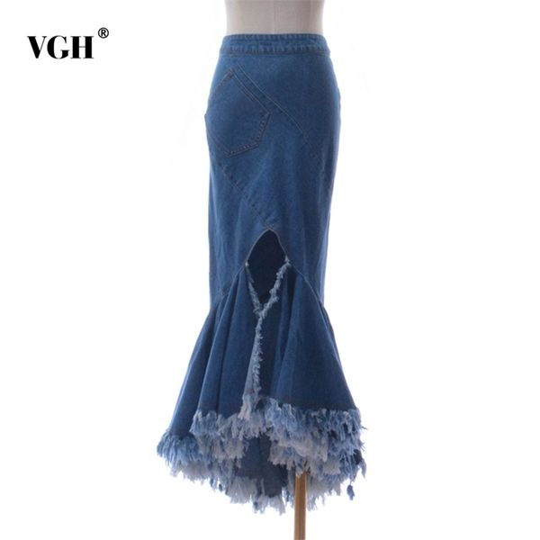vintage denim irregular hem skirt for women high waist patchwork tassel casual blue trumpet female spring fashion style 210531, Black
vintage denim irregular hem skirt for women high waist patchwork tassel casual blue trumpet female spring fashion style 210531, Black