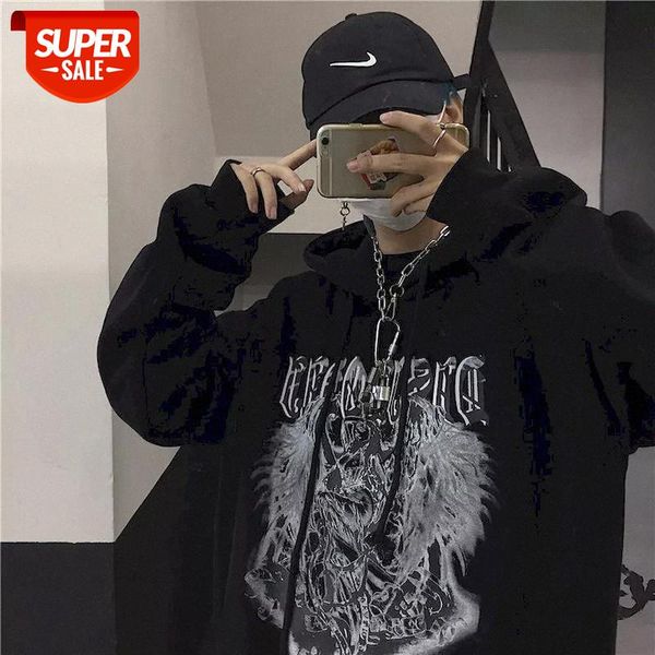 sweatshirt autumn and winter korean ins american high street dark trendy coat loose plus velvet hooded sweater for men and women #p046, Black
sweatshirt autumn and winter korean ins american high street dark trendy coat loose plus velvet hooded sweater for men and women #p046, Black