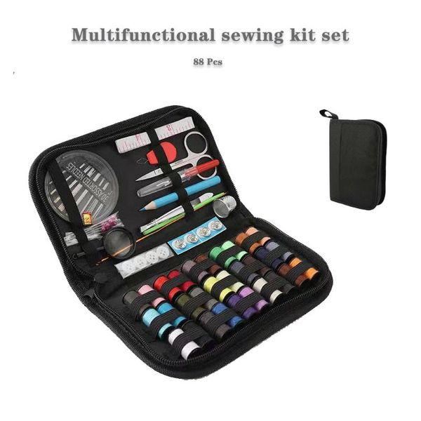 88 pcs sewing kit threads box machine accessories handicrafts and crafts gimp for needlework embroidery tools seamstresses suit, Black
88 pcs sewing kit threads box machine accessories handicrafts and crafts gimp for needlework embroidery tools seamstresses suit, Black