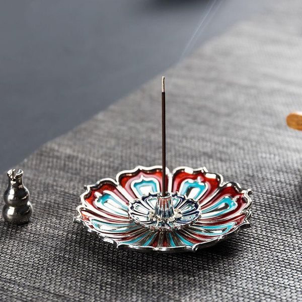 fragrance lamps 9cm*3cm colored enamel alloy lotus flower shape incense burner line plate sandalwood coil base stick holder home decor
fragrance lamps 9cm*3cm colored enamel alloy lotus flower shape incense burner line plate sandalwood coil base stick holder home decor