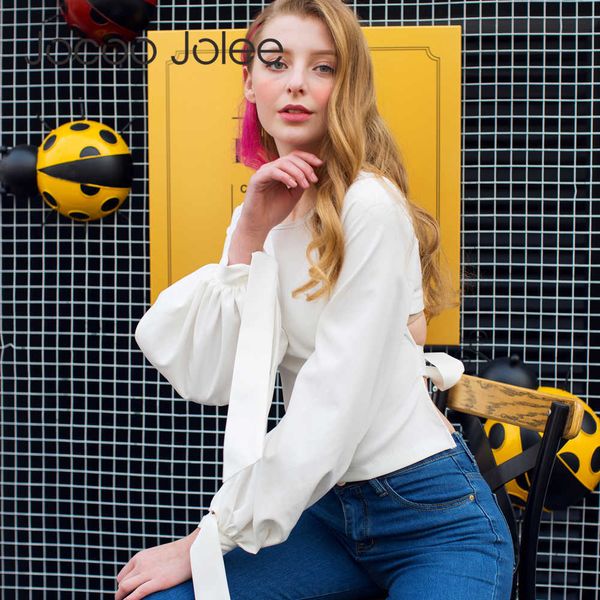 jocoo jolee women backless blouse fashion puff sleeves blouse with lace-up design o-neck street wear clothing spring 210619, White
jocoo jolee women backless blouse fashion puff sleeves blouse with lace-up design o-neck street wear clothing spring 210619, White