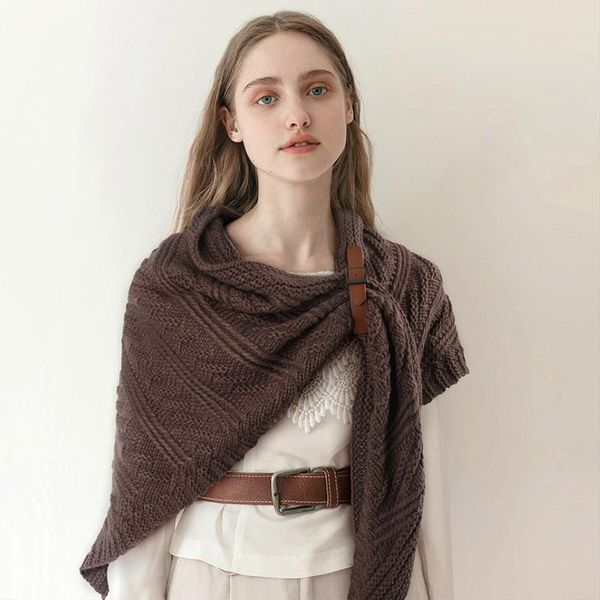 women solid color scarf winter cashmere tartan shawl poncho scarves knitting woolen ladies womens shaws, Blue;gray
women solid color scarf winter cashmere tartan shawl poncho scarves knitting woolen ladies womens shaws, Blue;gray