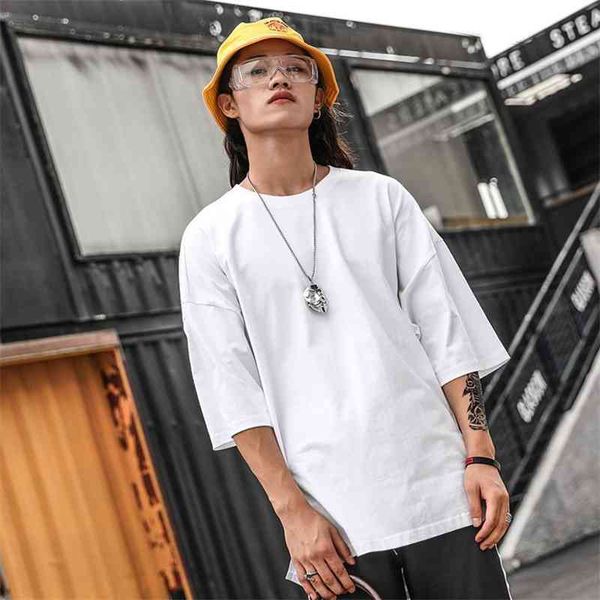 men's new products men's t-shirt loose fashion brand oversize solid color lovers 5-sleeve oversized t-shirt men, White
men's new products men's t-shirt loose fashion brand oversize solid color lovers 5-sleeve oversized t-shirt men, White
