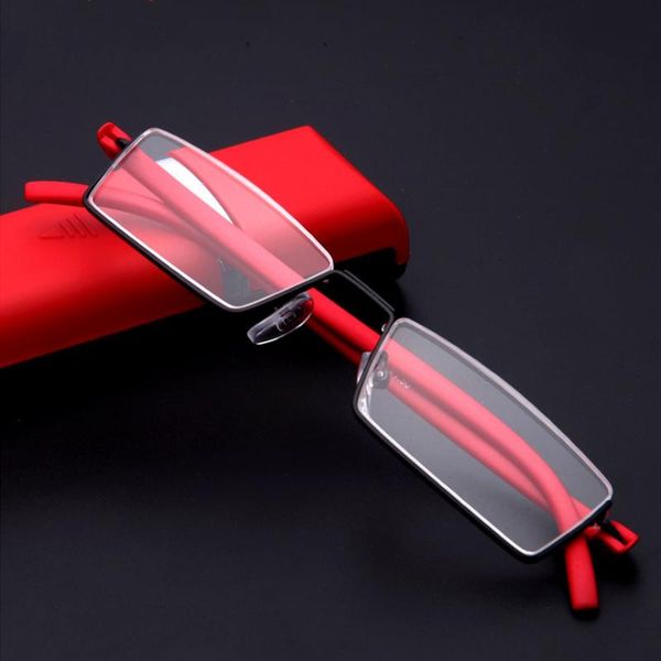 sunglasses tr90 half-frame reading glasses with case ultra-light elegant eyeglasses anti-fatigue computer prescription +100 +150, White;black
sunglasses tr90 half-frame reading glasses with case ultra-light elegant eyeglasses anti-fatigue computer prescription +100 +150, White;black