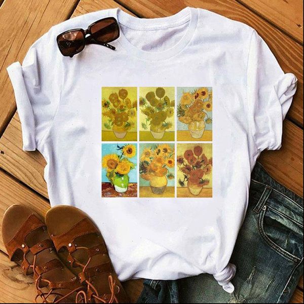 van gogh flower oil painting tshirt summer women tshirt cute tee shirts fashion female graphic t shirt clothes femme, White
van gogh flower oil painting tshirt summer women tshirt cute tee shirts fashion female graphic t shirt clothes femme, White