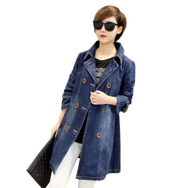 women's trench coats women denim jacket womens elegant autumn coat plus size loose long 2021 female spring cowboy overcoat ok236, Tan;black
women's trench coats women denim jacket womens elegant autumn coat plus size loose long 2021 female spring cowboy overcoat ok236, Tan;black