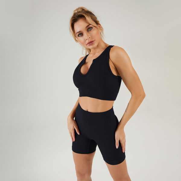 2021 seamless gym ribbed yoga clothes tracksuit sleeveless tank short sleeve crop shorts for women outdoor active matching, Gray
2021 seamless gym ribbed yoga clothes tracksuit sleeveless tank short sleeve crop shorts for women outdoor active matching, Gray