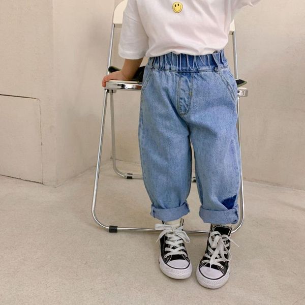 jeans kids 2021 spring baby girls boys fashion patch denim pants korean letter for children, Blue
jeans kids 2021 spring baby girls boys fashion patch denim pants korean letter for children, Blue