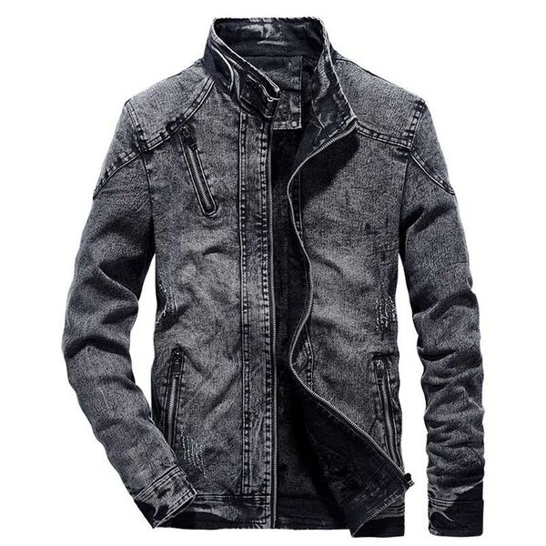 vintage mens denim jacket solid casual jeans coat fashion stand clothes for black blue bomber 211008, Black;brown
vintage mens denim jacket solid casual jeans coat fashion stand clothes for black blue bomber 211008, Black;brown