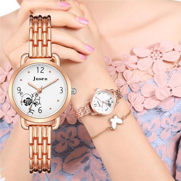 wristwatches women watch bracelet charm rose flower female fashion quartz rhinestone belt wristwatch clock relogio feminino, Slivery;brown
wristwatches women watch bracelet charm rose flower female fashion quartz rhinestone belt wristwatch clock relogio feminino, Slivery;brown