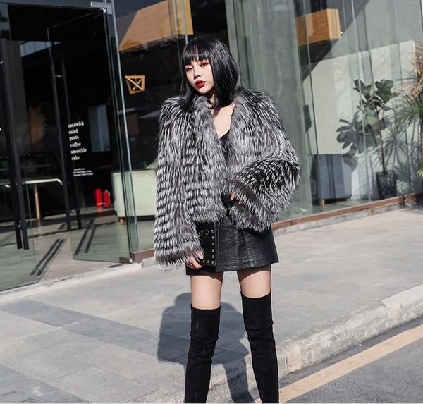 women's fur & faux genuine real natural coat women fashion waistcoats strip sewed toghter jacket, Black
women's fur & faux genuine real natural coat women fashion waistcoats strip sewed toghter jacket, Black
