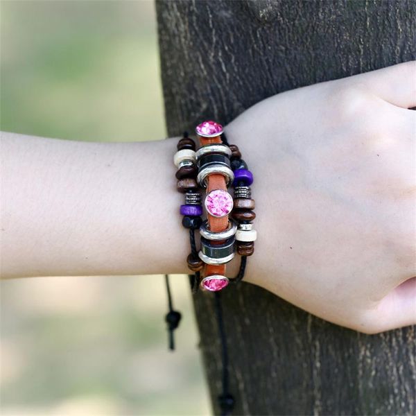 charm bracelets fashion unique handmade leather and crystal wrap tribal ethinc women bracelet wrist jewelry gift, Golden;silver
charm bracelets fashion unique handmade leather and crystal wrap tribal ethinc women bracelet wrist jewelry gift, Golden;silver