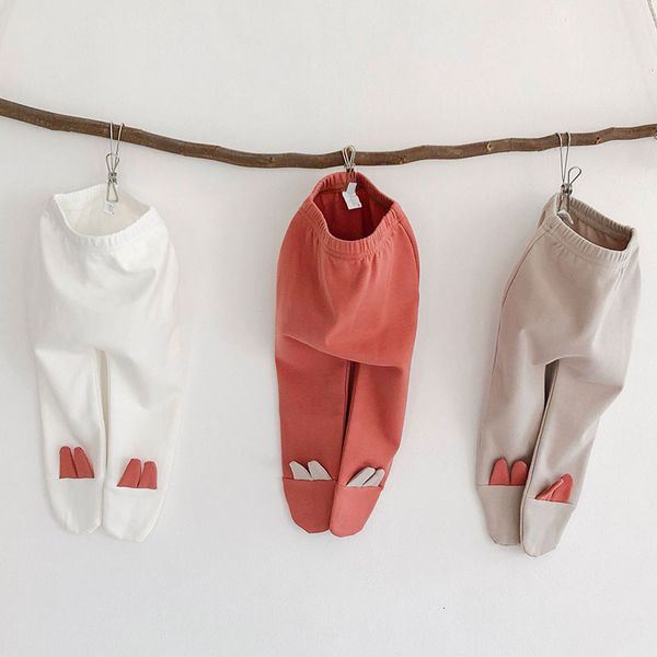 newborn baby girls boys keep warm cute ear children pants boys girls white backing pants kids pants, Blue