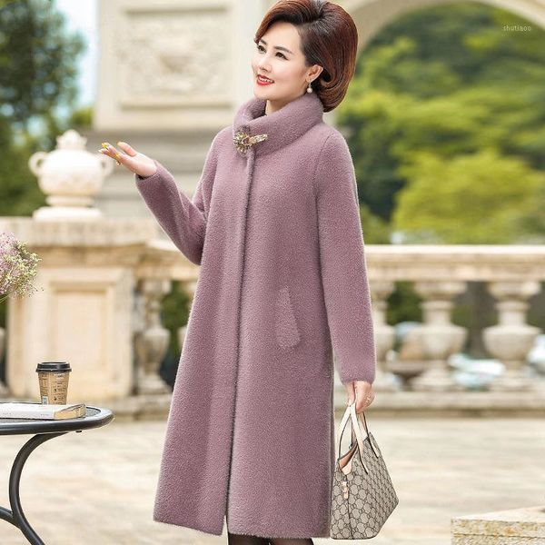women's wool & blends imitation mink velvet coat mid-length western style 2021 autumn and winter fashion woolen, Black
women's wool & blends imitation mink velvet coat mid-length western style 2021 autumn and winter fashion woolen, Black