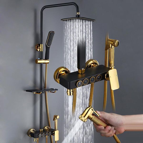 bathroom shower faucet bathtub faucet sets black and gold brass bathroom shower mixer with bidet taps set
bathroom shower faucet bathtub faucet sets black and gold brass bathroom shower mixer with bidet taps set