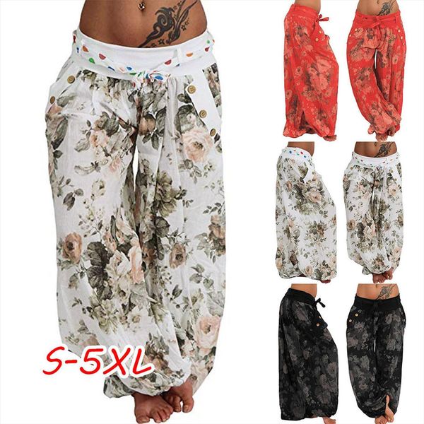 boho casual loose trousers fashion womens pant pocket printed wide leg long sweatpants plus size, Black;white
boho casual loose trousers fashion womens pant pocket printed wide leg long sweatpants plus size, Black;white
