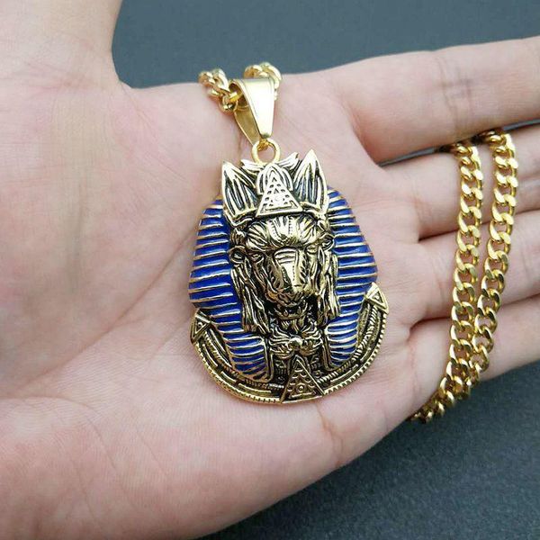 pendant necklaces punk rock gold color stainless steel anubis for men fashion jewelry drop, Silver
pendant necklaces punk rock gold color stainless steel anubis for men fashion jewelry drop, Silver