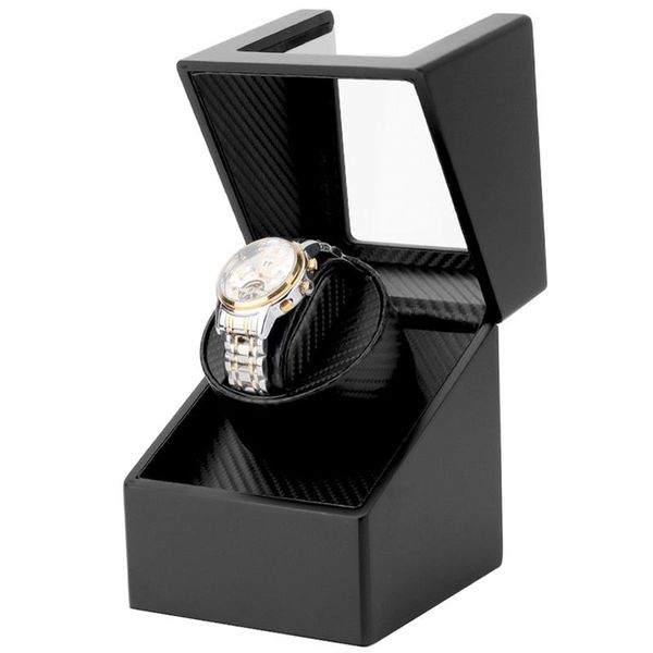 watch boxes & cases mini wooden lacquer piano glossy black carbon fiber single winder box quiet motor storage display case shaker, Black;blue
watch boxes & cases mini wooden lacquer piano glossy black carbon fiber single winder box quiet motor storage display case shaker, Black;blue