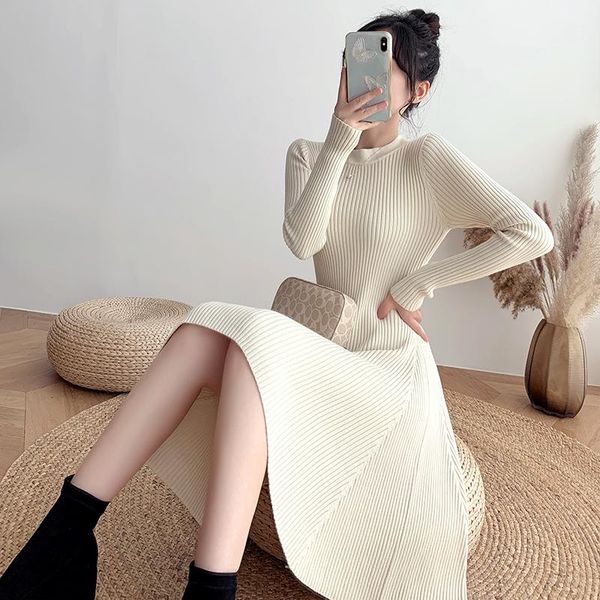 casual dresses autumn and winter knitted dress long sleeve women clothes fashion solid high waist knee-length o-neck basic, Black;gray
casual dresses autumn and winter knitted dress long sleeve women clothes fashion solid high waist knee-length o-neck basic, Black;gray
