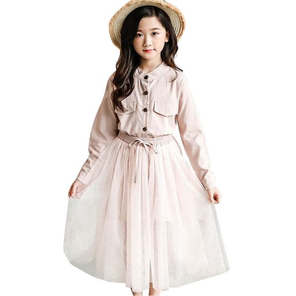 kids spring clothes set mesh suit for girls long sleeve teen solid clothing 6 8 12 years 2 pcs costume 210528, White
kids spring clothes set mesh suit for girls long sleeve teen solid clothing 6 8 12 years 2 pcs costume 210528, White