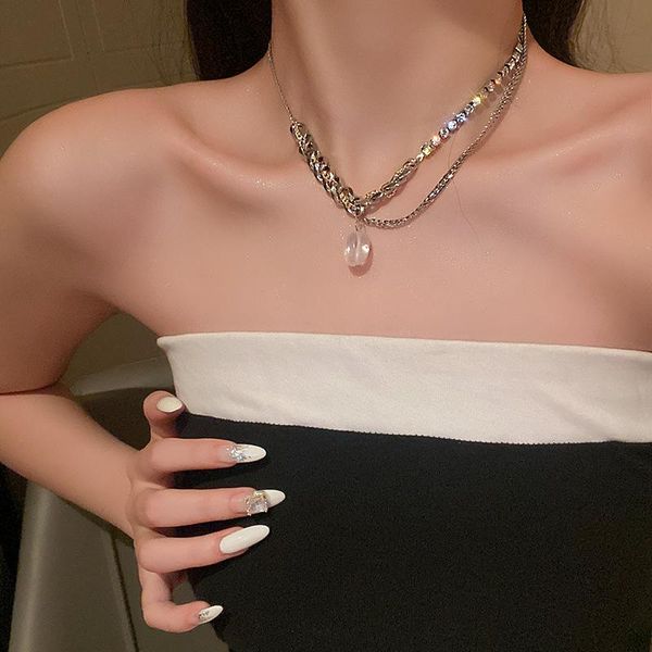 pendant necklaces women collier femme maxi fashion geometric statement long silver color crystal waterdrop necklace
pendant necklaces women collier femme maxi fashion geometric statement long silver color crystal waterdrop necklace