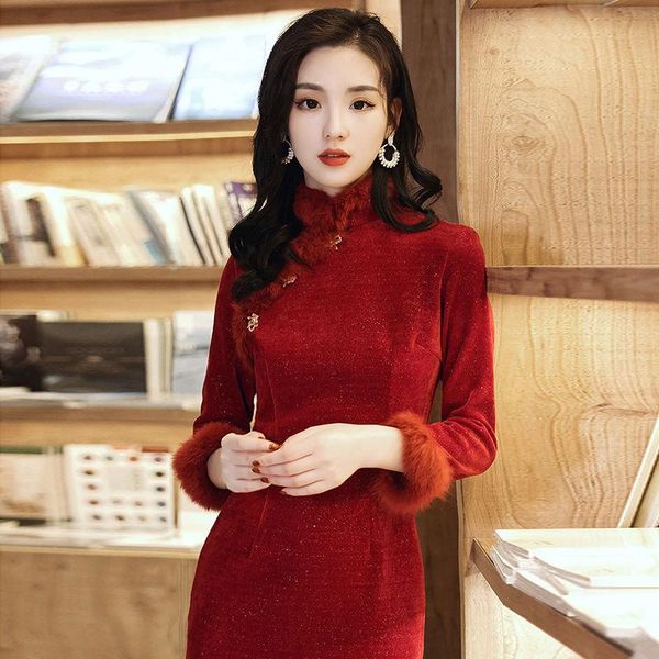 ethnic clothing plus size red cheongsam elegant dress bride 2021 wedding autumn winter daily catwalk po banquet wear chinese
ethnic clothing plus size red cheongsam elegant dress bride 2021 wedding autumn winter daily catwalk po banquet wear chinese