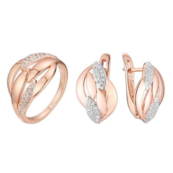 earrings & necklace 2021 trendy jewelry sets rose 585 gold and silver color white stone set
earrings & necklace 2021 trendy jewelry sets rose 585 gold and silver color white stone set