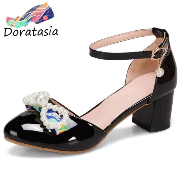 doratasia brand new ladies sandals solid buckle square heel sandal women butterfly knot elegant stylish quality shoes woman, Black
doratasia brand new ladies sandals solid buckle square heel sandal women butterfly knot elegant stylish quality shoes woman, Black