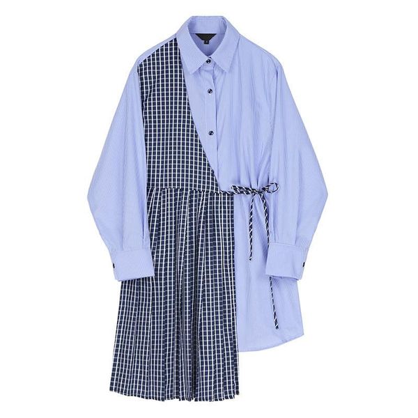casual dresses xuxi 2021 spring autumn women plaid asymmetrical split big size shirt dress lapel long sleeve loose fit fashion tide fz0615, Black;gray
casual dresses xuxi 2021 spring autumn women plaid asymmetrical split big size shirt dress lapel long sleeve loose fit fashion tide fz0615, Black;gray