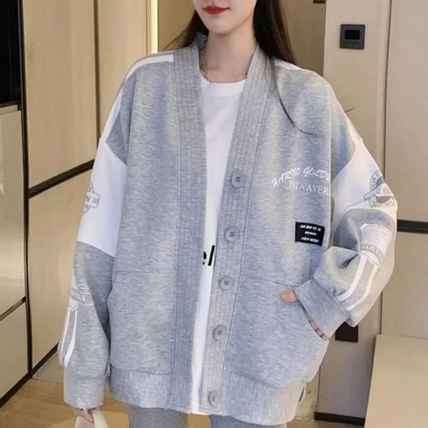 women's jackets autumn cotton baseball jacket women loose casual outwear all match print letter coats street wear korean fashion clothe, Black;brown
women's jackets autumn cotton baseball jacket women loose casual outwear all match print letter coats street wear korean fashion clothe, Black;brown