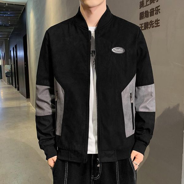 men's jackets jacket autumn 2021 korean fashion work coat baseball suit spring splicing loose casual sports brand wear, Black;brown
men's jackets jacket autumn 2021 korean fashion work coat baseball suit spring splicing loose casual sports brand wear, Black;brown