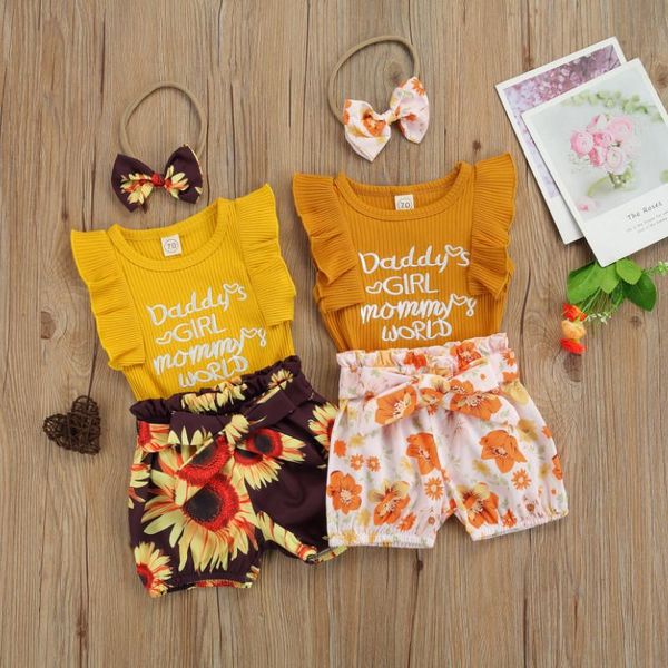 clothing sets 3 pcs born outfits, baby girls ribbed letter print sleeve romper + tie up floral shorts bowknot headband summer 2021, White
clothing sets 3 pcs born outfits, baby girls ribbed letter print sleeve romper + tie up floral shorts bowknot headband summer 2021, White