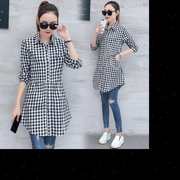 women shirts korean fashion long cotton plaid shirts women elegant slim long sleeve spring autumn office ladies plaid shirts, White
women shirts korean fashion long cotton plaid shirts women elegant slim long sleeve spring autumn office ladies plaid shirts, White
